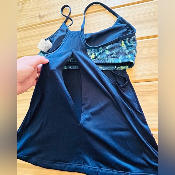 NEW Nike Women’s Earth Dye Layered Tankini Swim Top in Midnight Navy Size Small - Picture 11 of 16